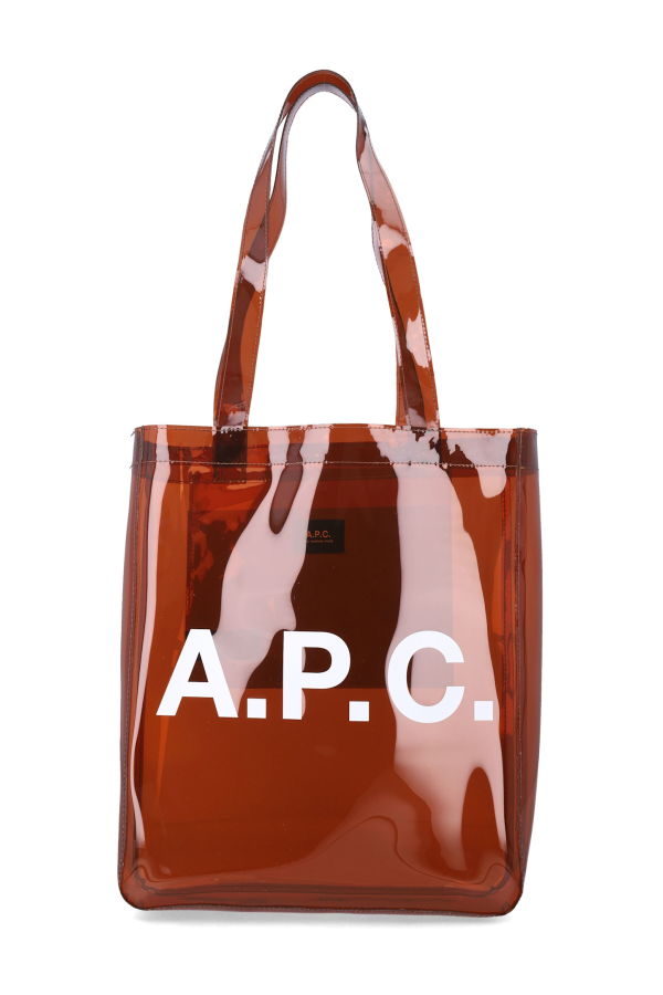 A.P.C. Lou Glossy PVC Tote Bag - Dark Brown