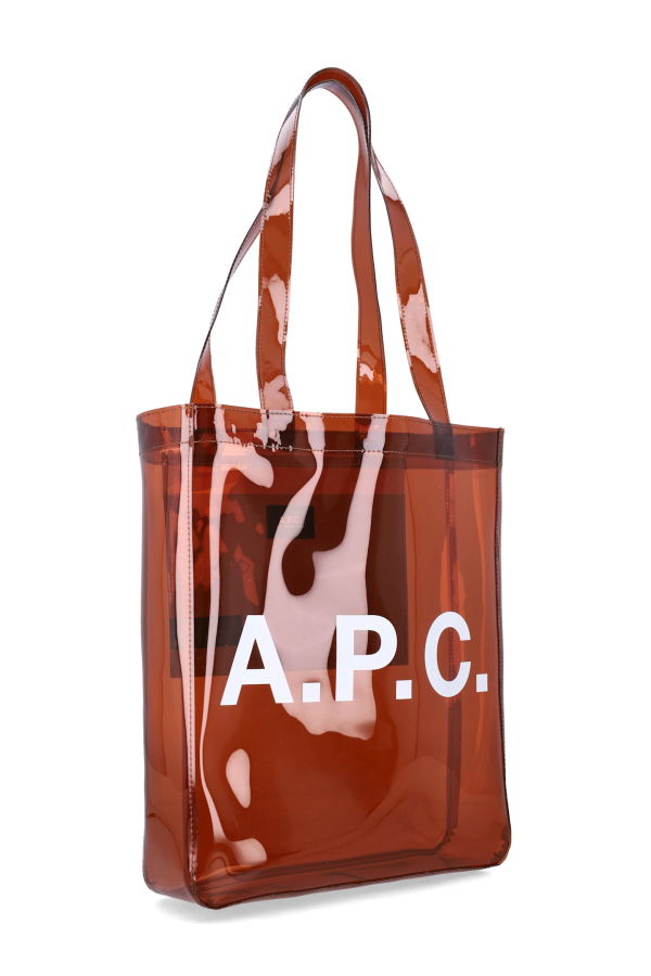 A.P.C. Lou Glossy PVC Tote Bag - Dark Brown