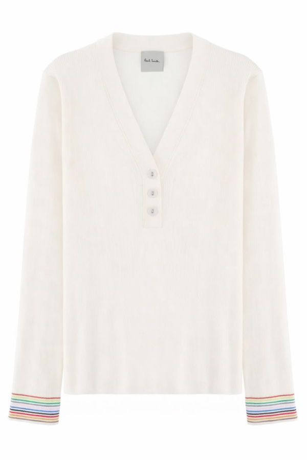 PAUL SMITH V-Neck Sweater - White