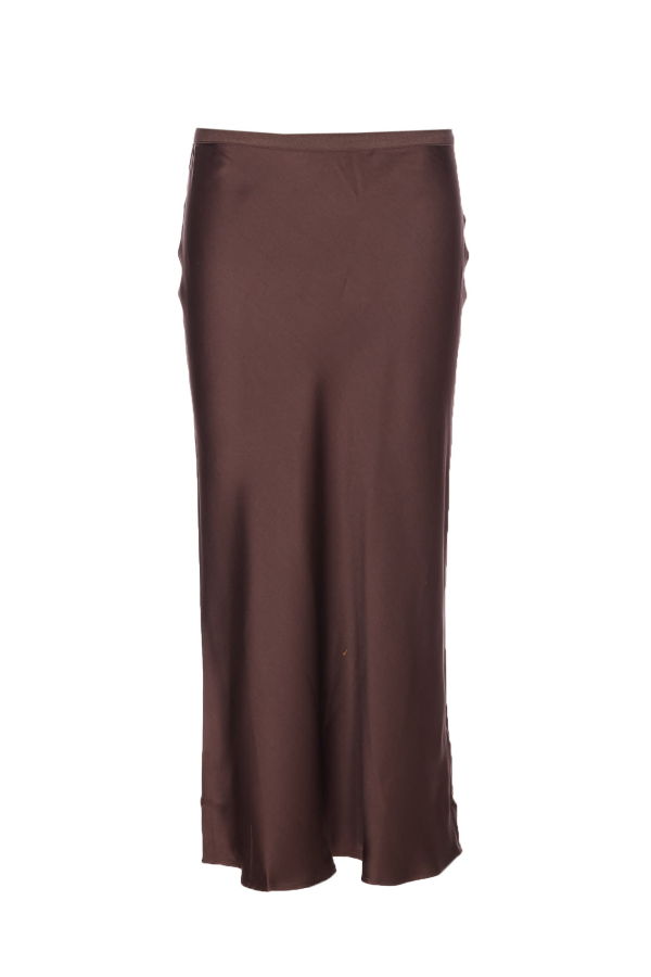 Anine Bing Bar Silk Skirt - Brown