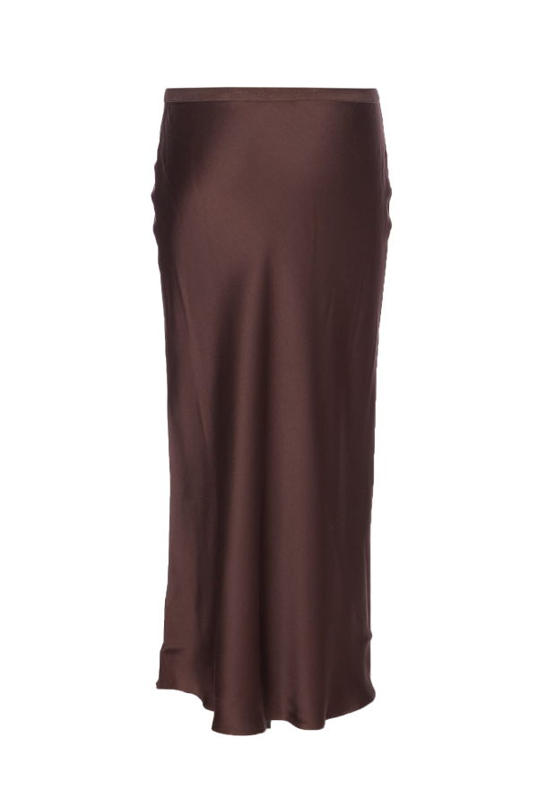 Anine Bing Bar Silk Skirt - Brown
