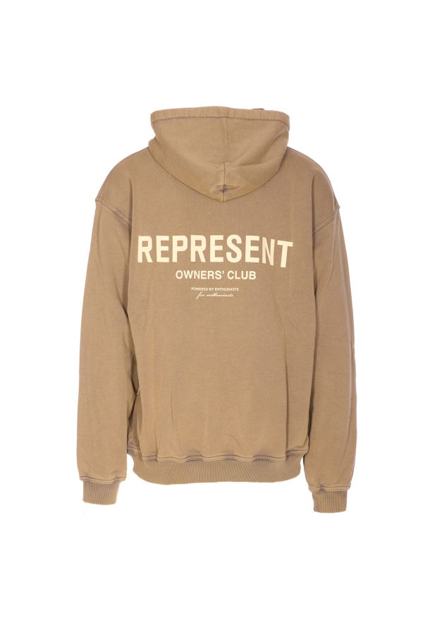 Represent Owners Club Script Hoodie - Beige