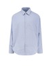 Ami Alexandre Mattiussi Striped Cotton Shirt - Bleu Cachemire/ Blanc - Thumbnail 1