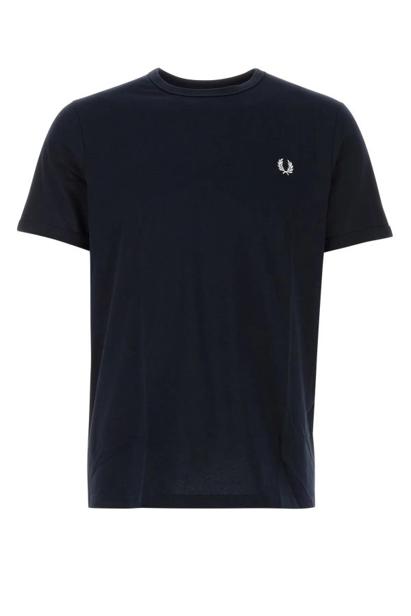 Fred Perry Midnight Blue Cotton T-Shirt - Navy