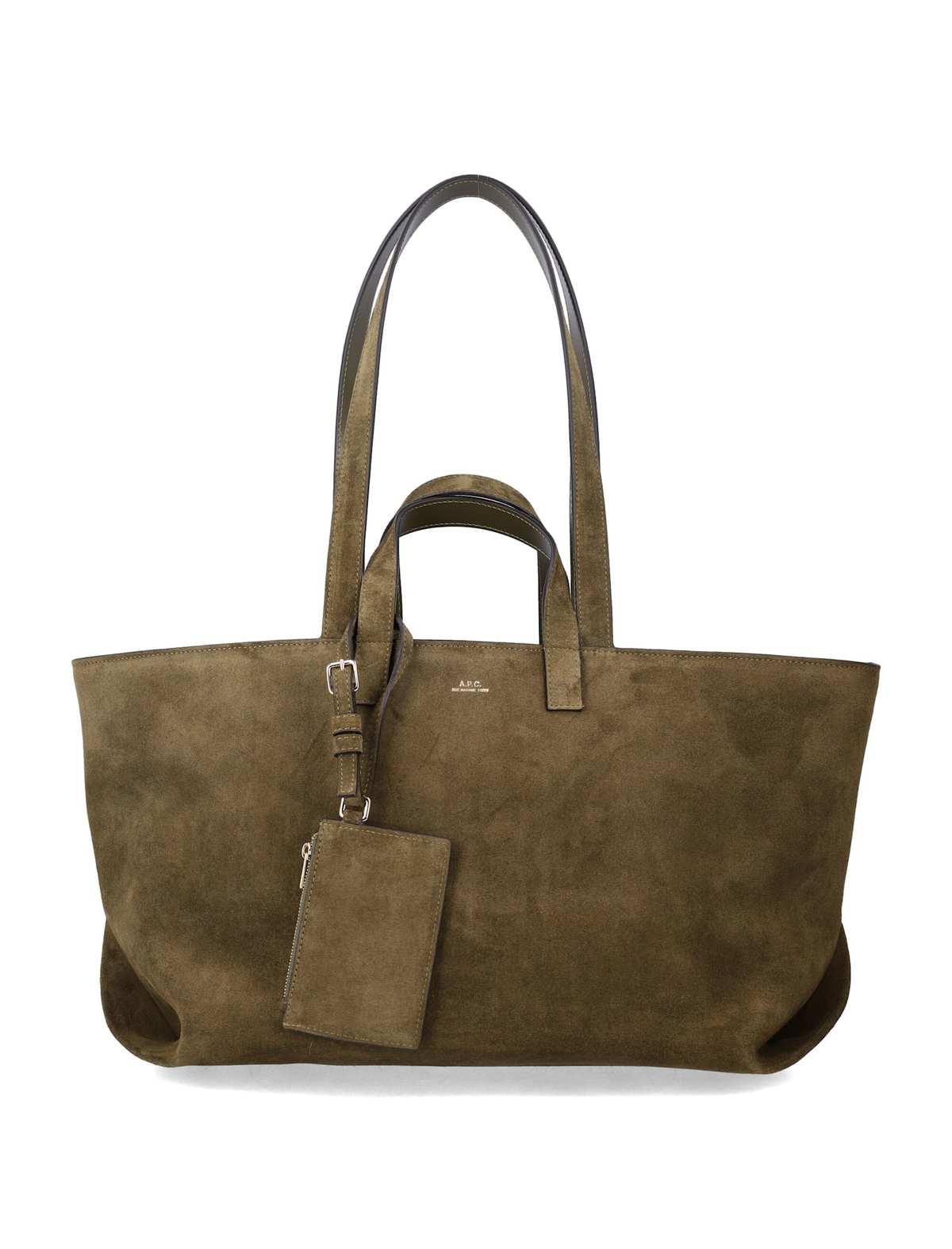 A.P.C. Le Drummer Suede Bag - Dark Khaki - Image 1 of 3