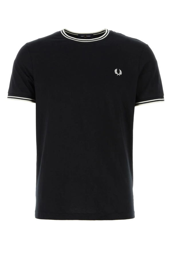 Fred Perry Cotton T-Shirt - Black