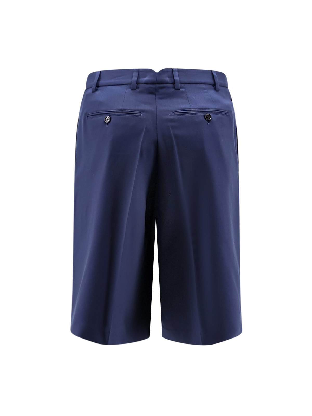 Ami Alexandre Mattiussi Virgin Wool Shorts - Encre - Image 2 of 3