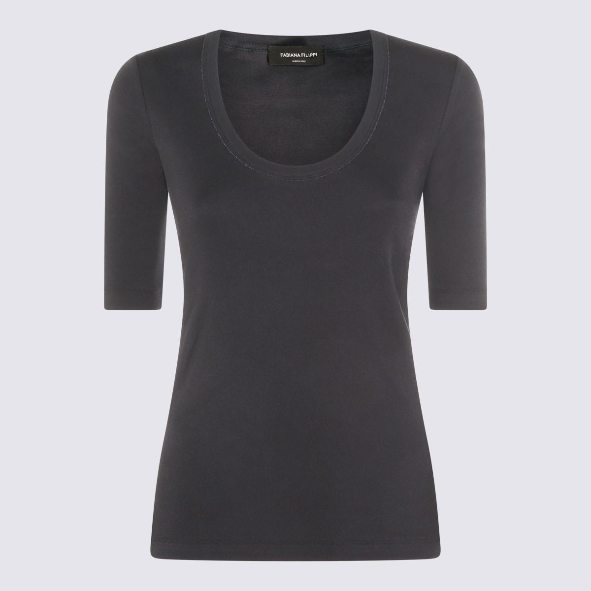 Fabiana Filippi Navy Cotton Top - Blue - Image 1 of 2