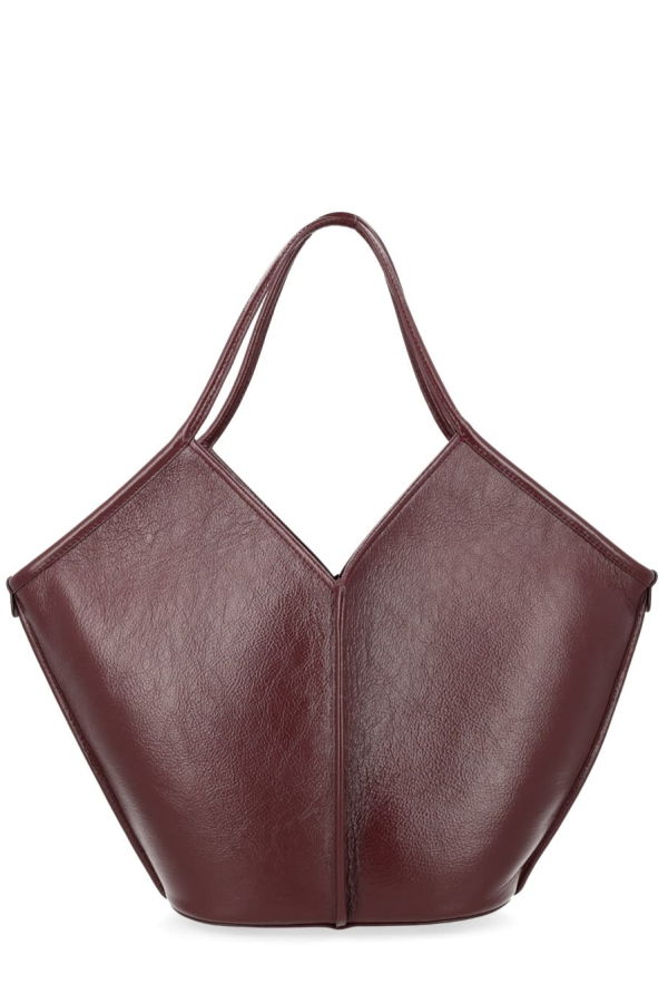 Hereu Calella Distressed Shoulder Bag - Bordeaux