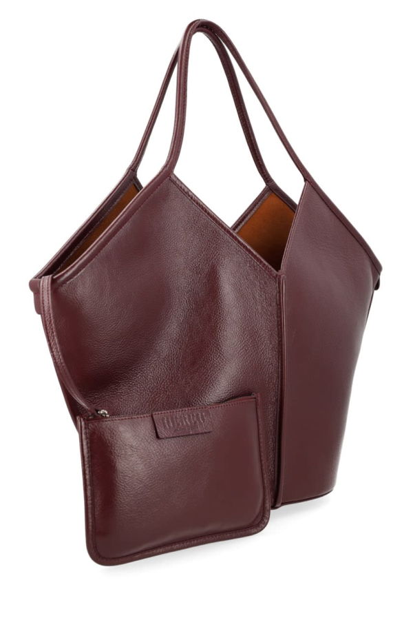 Hereu Calella Distressed Shoulder Bag - Bordeaux