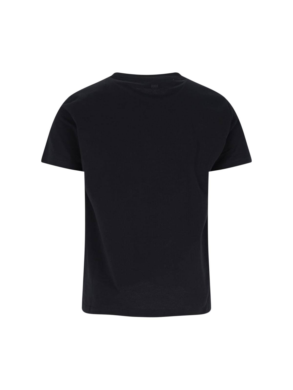 Ami Alexandre Mattiussi Ami De Coeur T-Shirt - Black - Image 2 of 3