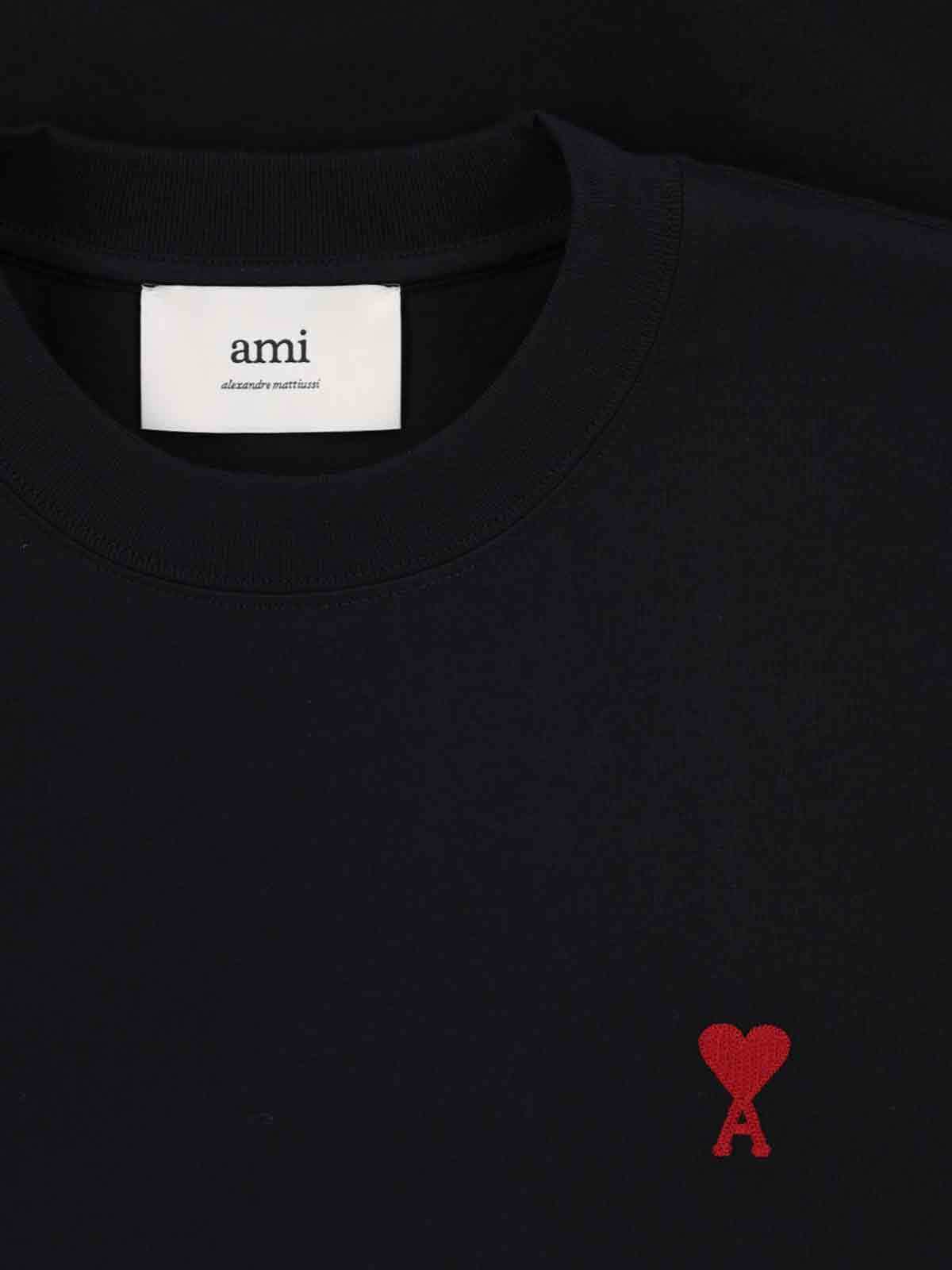 Ami Alexandre Mattiussi Ami De Coeur T-Shirt - Black - Image 3 of 3