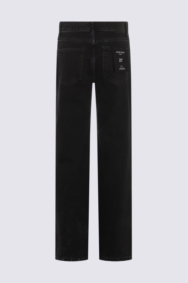 Anine Bing Cotton Denim Jeans - Black