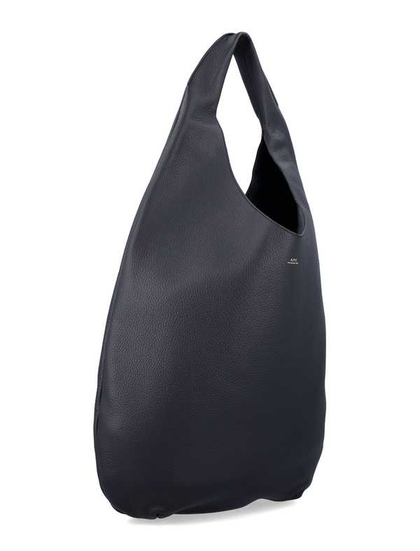 A.P.C. Le Neige Grained Leather Handbag - Black