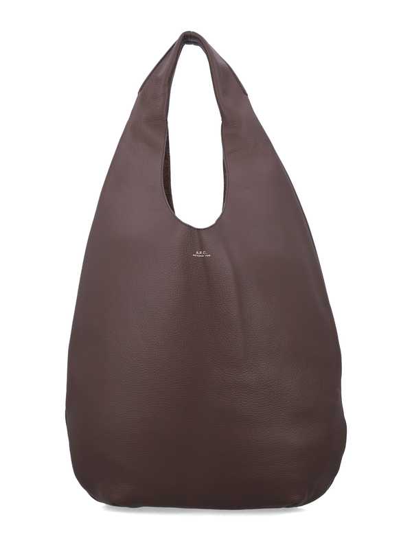 A.P.C. Le Neige Grained Leather Handbag - Tonka