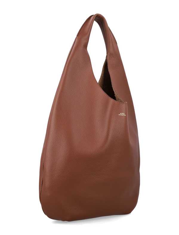 A.P.C. Le Neige Grained Leather Handbag - Hazelnut