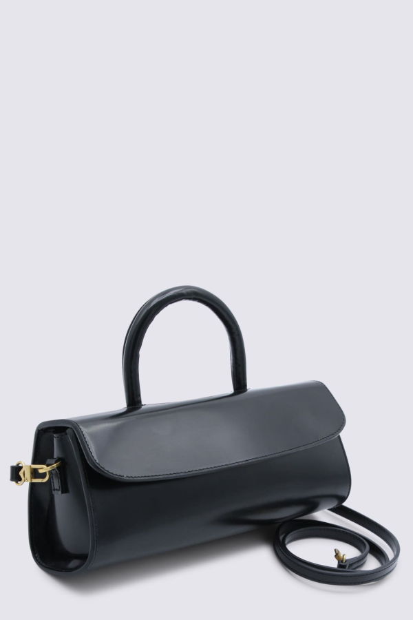 BY FAR Mini Longa Top Handle Bag - Black