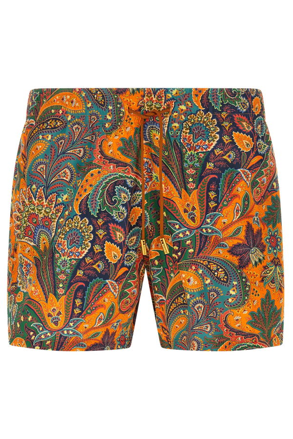 Etro Paisley Floral Swimsuit - Orange