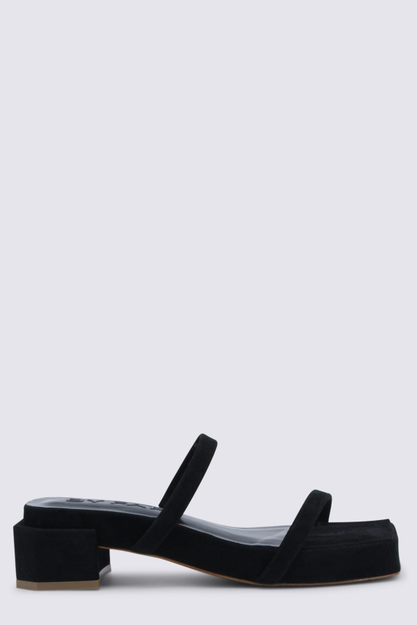 BY FAR Tanya Flat Sandals - Black