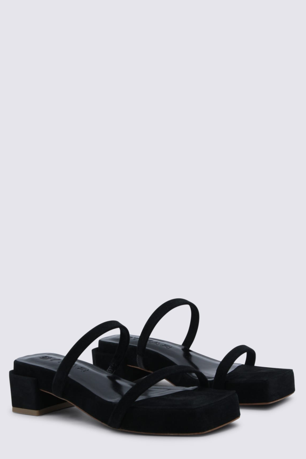 BY FAR Tanya Flat Sandals - Black