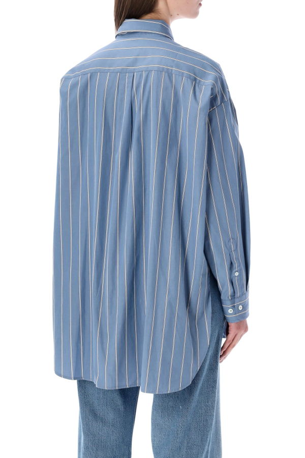 A.P.C. Striped Cotton Shirt - Steel Blue