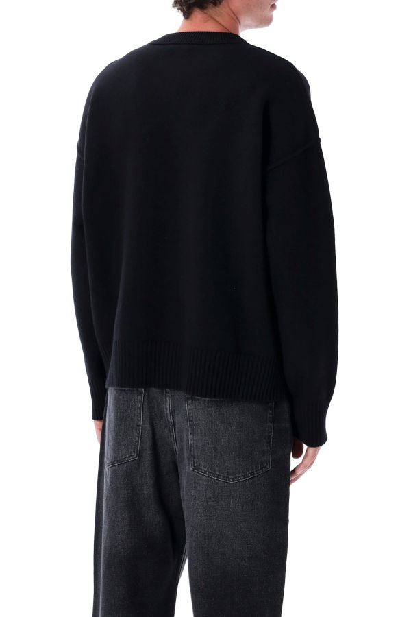 Ami Alexandre Mattiussi Ami De Coeur Sweater - Black Red