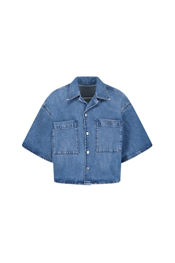 ALEXANDER WANG Cropped Shirt - Blue