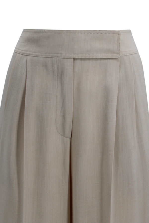 Etro Wide Leg Flamed Viscose Trousers - Cream