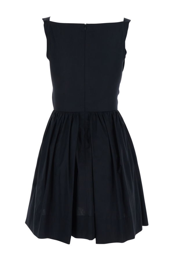 Vivienne Westwood Sunday Sleeveless Mini Dress With Corset Bodice and Orb Embroidery - Black