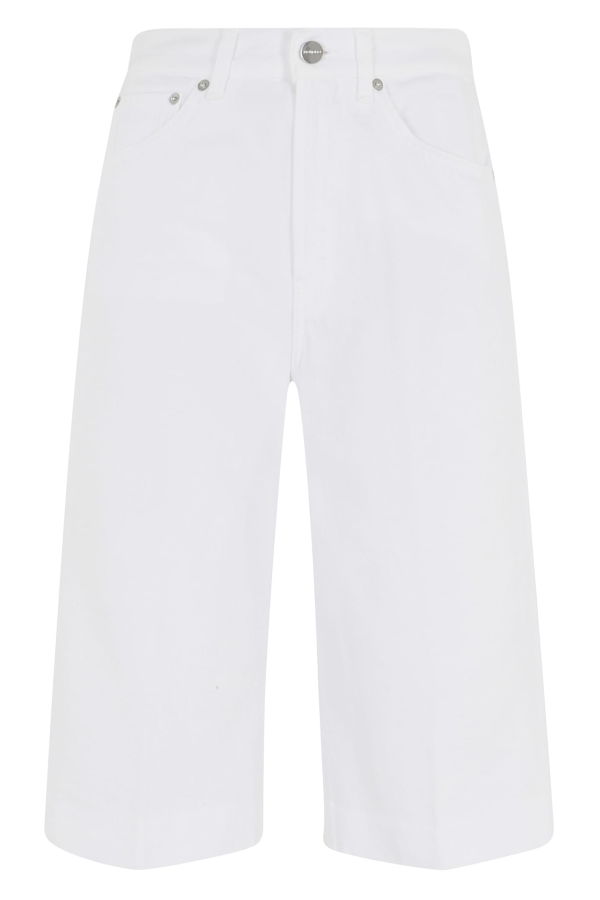 Dondup Regular Delfine In Bull Fisso Shorts - White