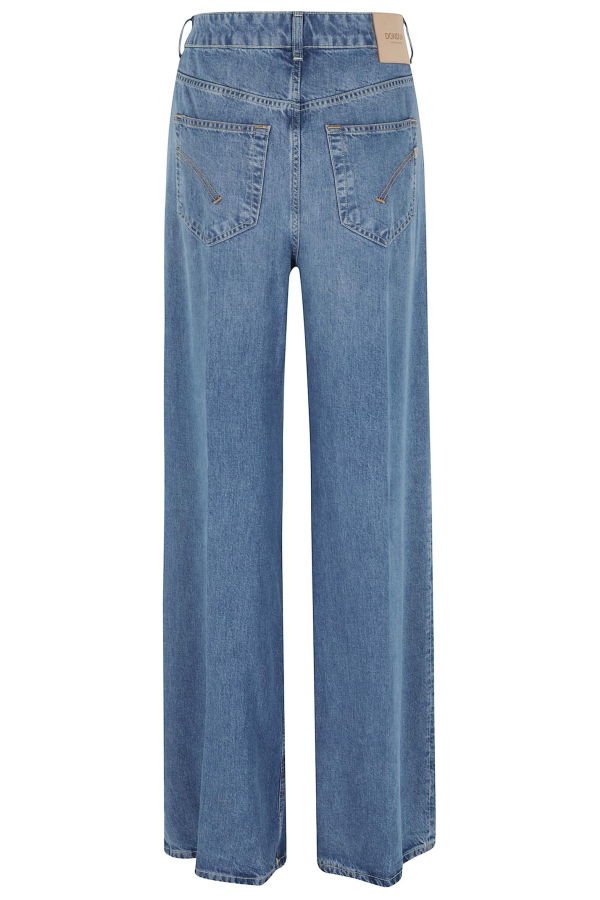 Dondup Beatrix Wide Leg Jeans - Blue