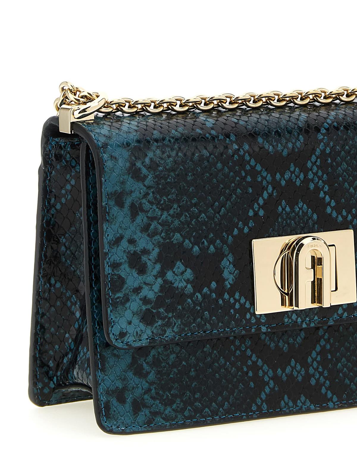 Furla 1927 Mini Crossbody Bag - Blue - Image 3 of 4