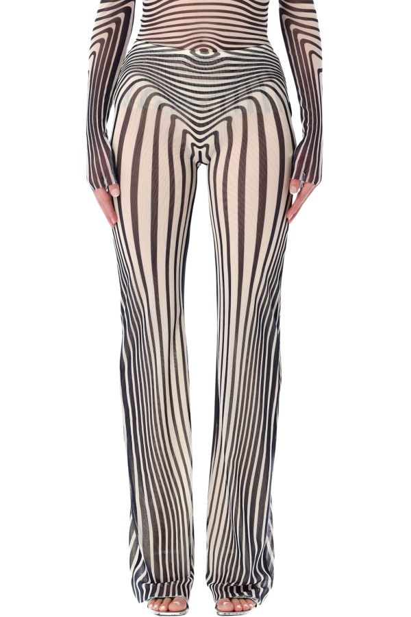 Jean Paul Gaultier Re-edition Body Morphing Tulle Pants - Ecru Navy