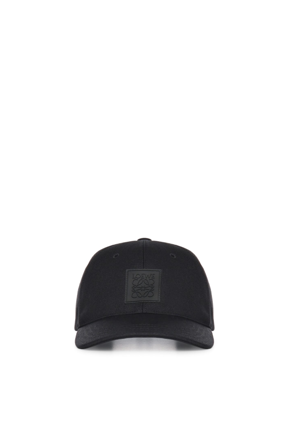LOEWE Hat With Canvas Appliqué Hat - Black