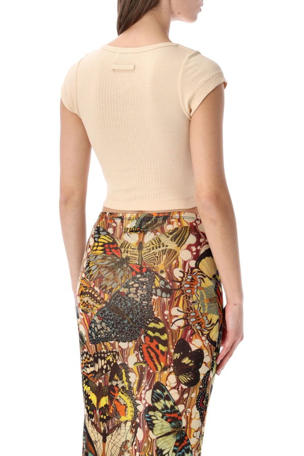 Jean Paul Gaultier Ribbed Baby Tee - Nude