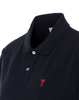 Ami Alexandre Mattiussi Ami De Coeur Polo Shirt - Black - Thumbnail 3