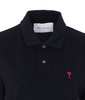 Ami Alexandre Mattiussi Ami De Coeur Polo Shirt - Black - Thumbnail 4