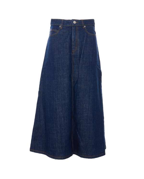 Ami Alexandre Mattiussi Denim Long Skirt - Blue
