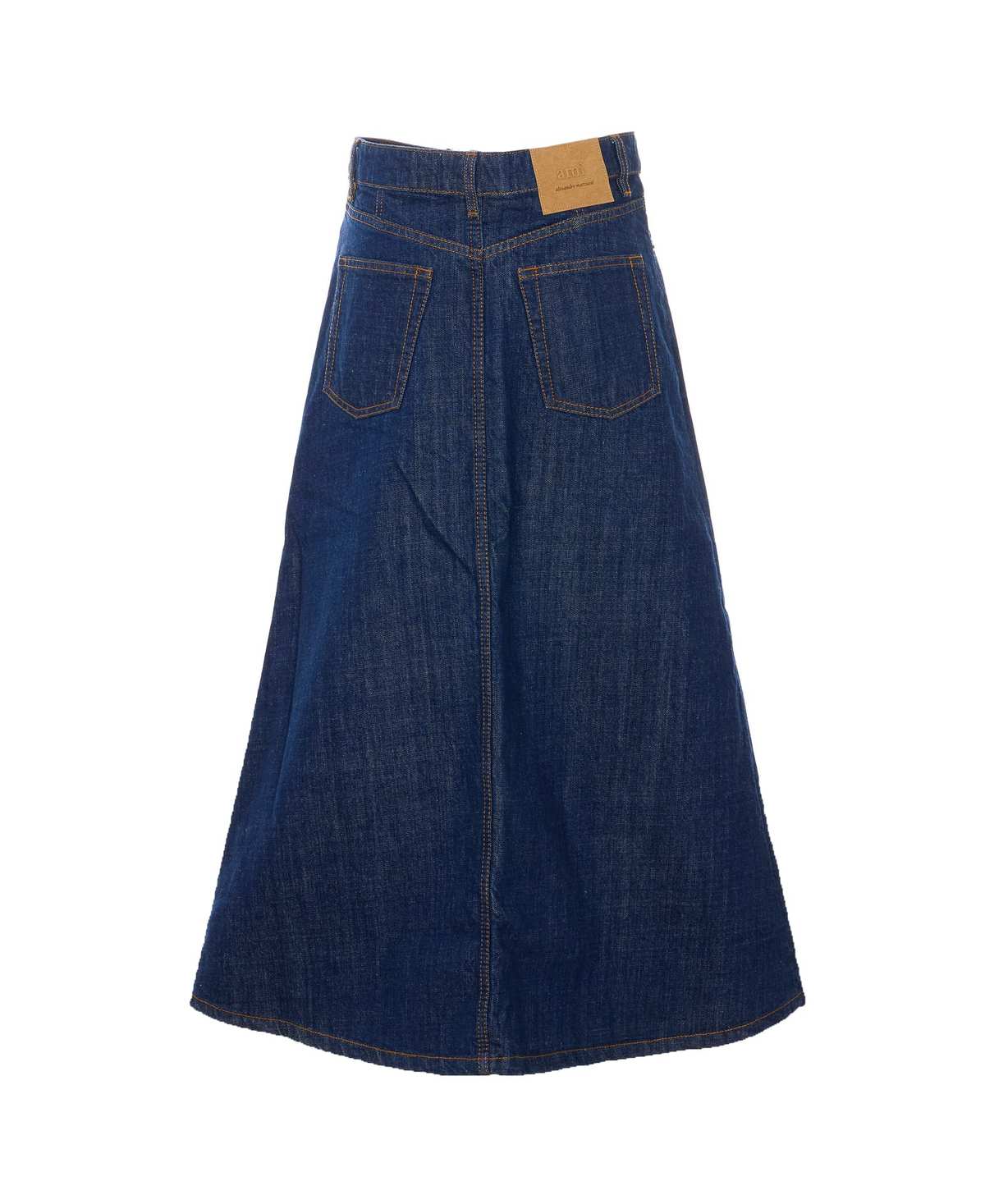 Ami Alexandre Mattiussi Denim Long Skirt - Blue - Image 2 of 4