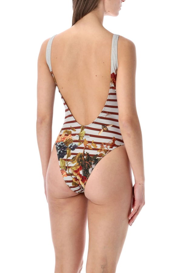 Jean Paul Gaultier Mariniere Grape One-Piece Swimsuit - Light Blue Multi