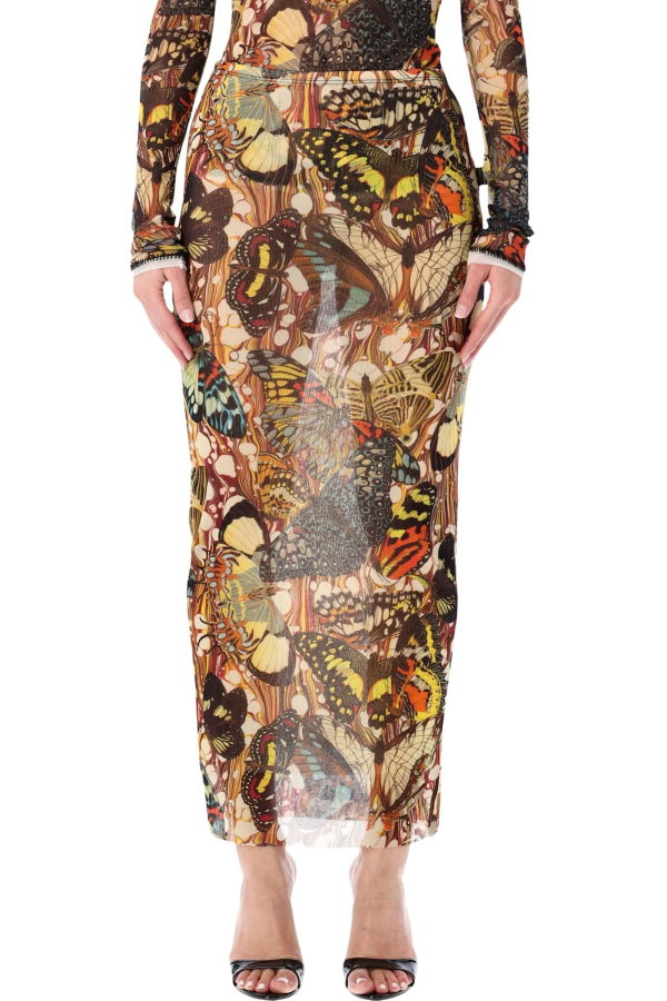 Jean Paul Gaultier Re-edition Butterfly Tulle Skirt - Yellow Multi