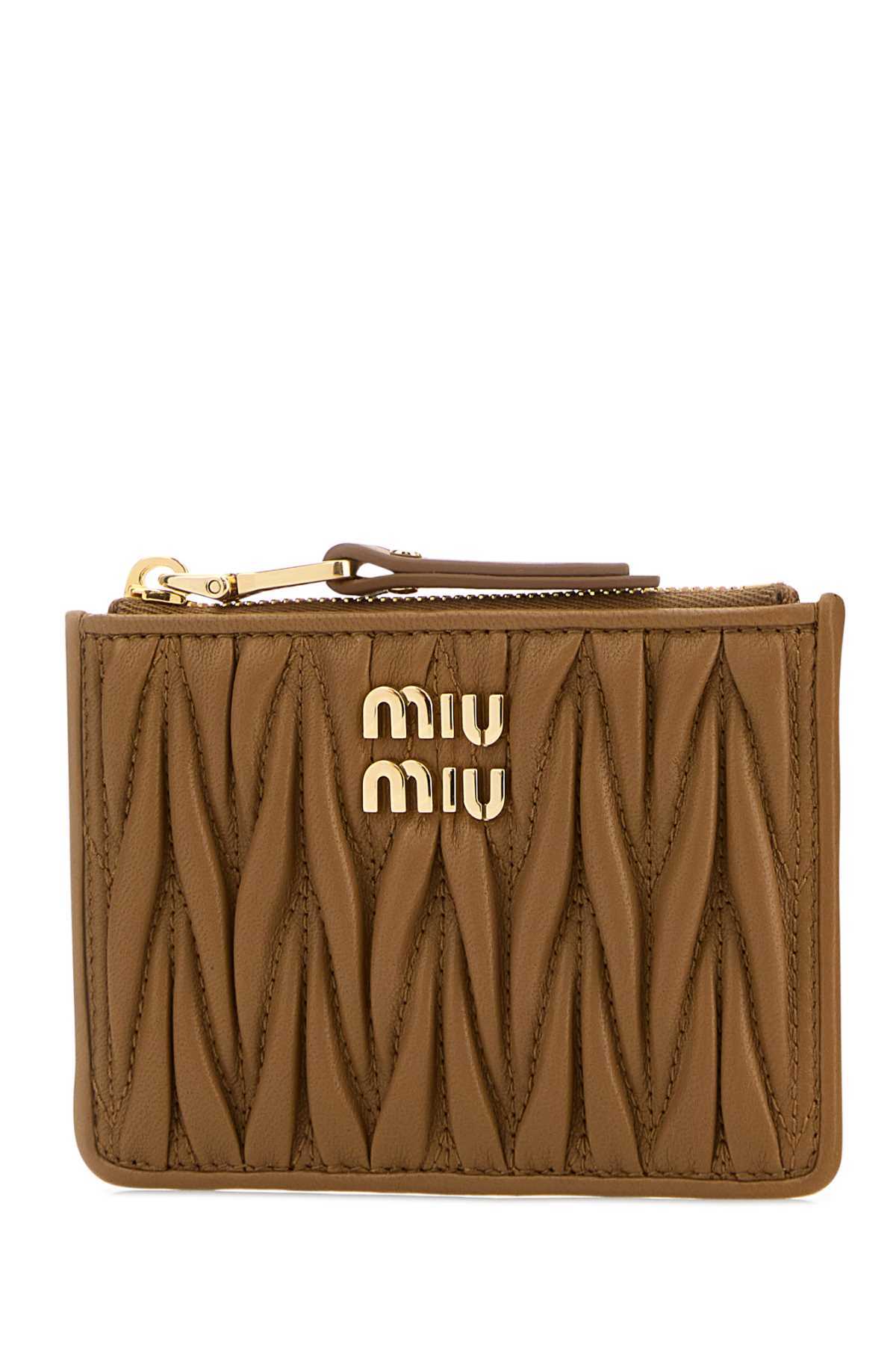 MIU MIU Nappa Leather Card Holder - Caramel - Image 2 of 2