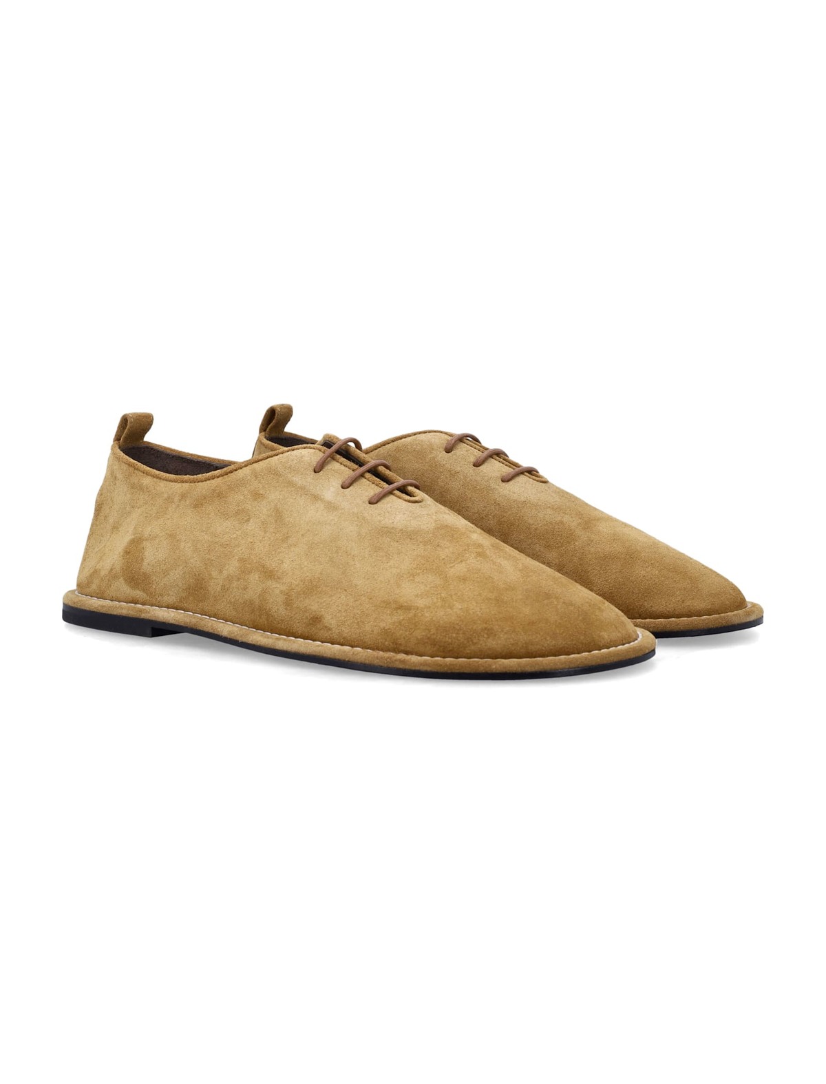 Ami Alexandre Mattiussi Ami Paris Suede Derby Midi Shoes - Beige - Image 2 of 3