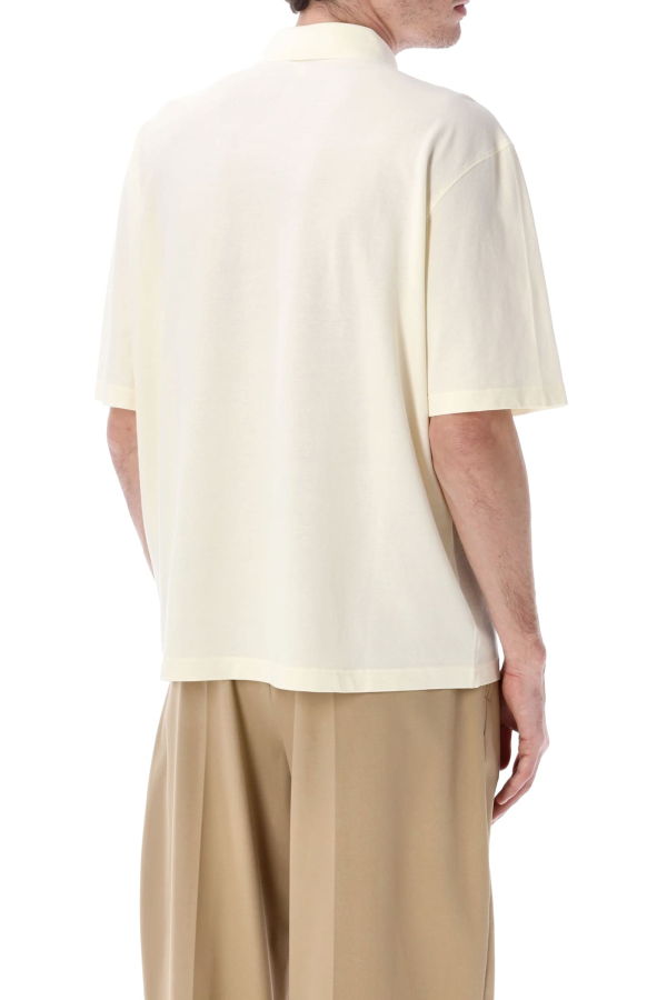 Ami Alexandre Mattiussi Ami De Coeur Crochet Polo - Ecru