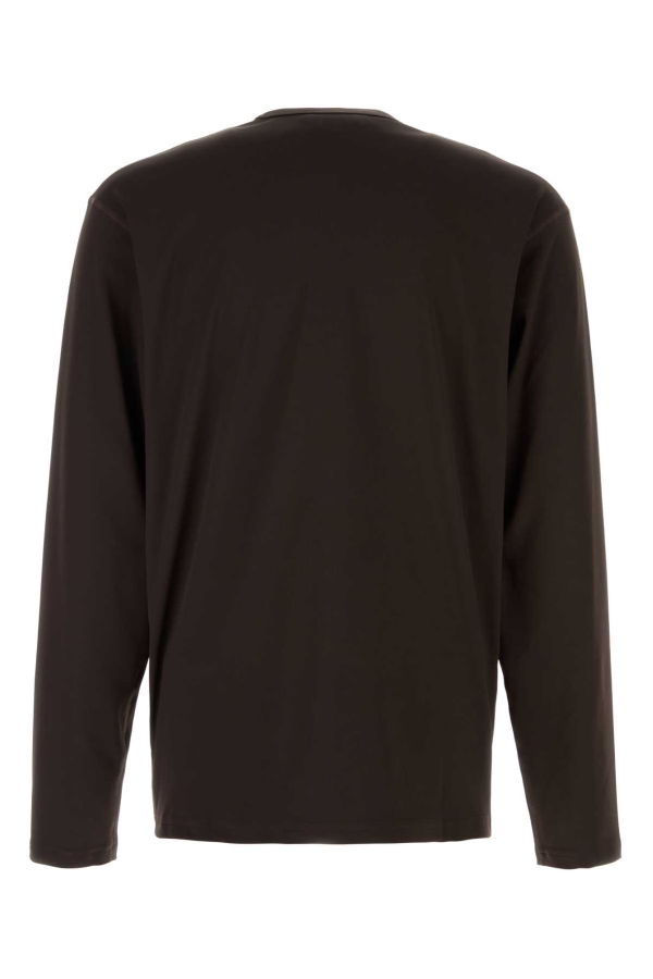Jil Sander Chocolate Stretch Polyester T-Shirt - Ganache