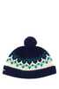 MIU MIU Embroidered Wool Beanie Hat - Navy - Thumbnail 1