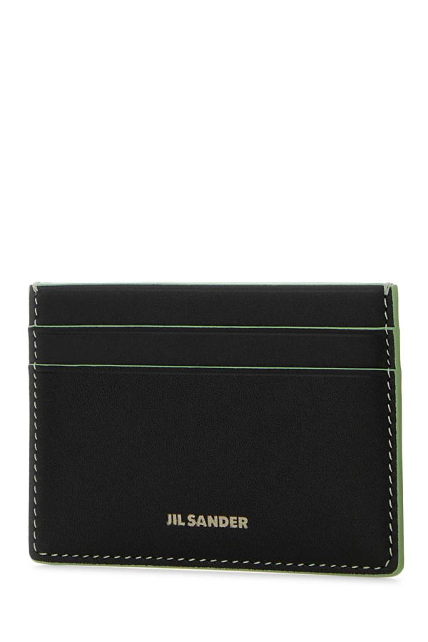 Jil Sander Black Leather Card Holder - Black