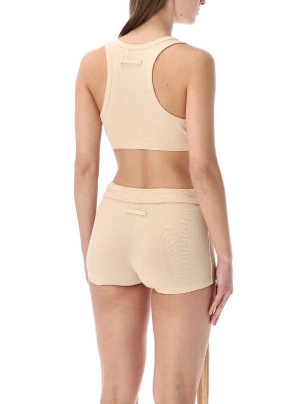 Jean Paul Gaultier Ribbed Patch Bra - Nude