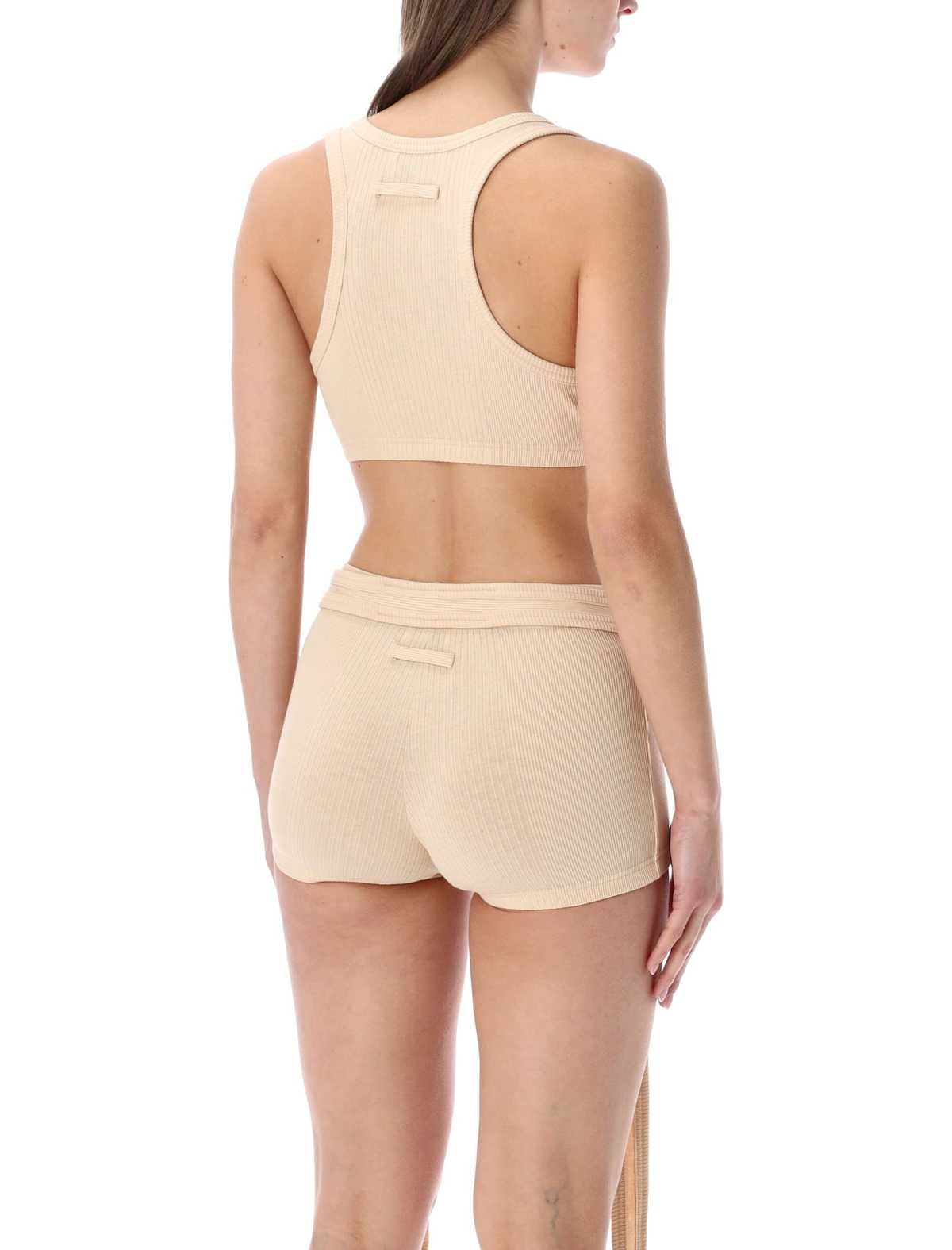 Jean Paul Gaultier Ribbed Patch Bra - Nude - Image 2 of 3