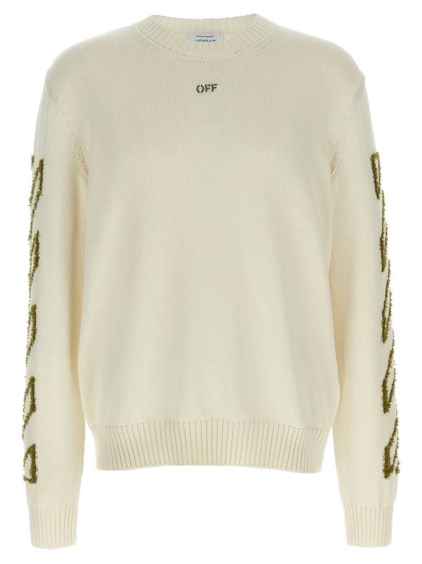 Off-White Diag Outline Sweater - Beige